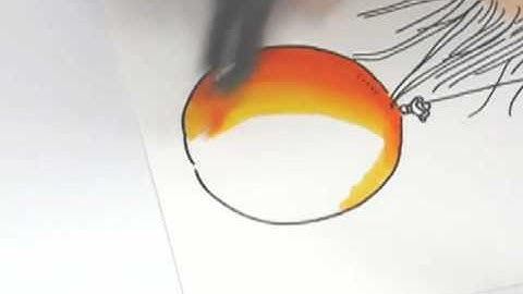 Copic Markers - Blending two colours - yellow to orange