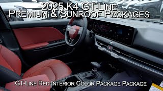 New 2025 Kia K4 GT-Line w/ Premium, Sunroof, Red Interior Packages at Parkside Kia