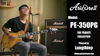 Aria Pro II PE-350PG Aged Lemon Drop Les Paul Electric Guitar