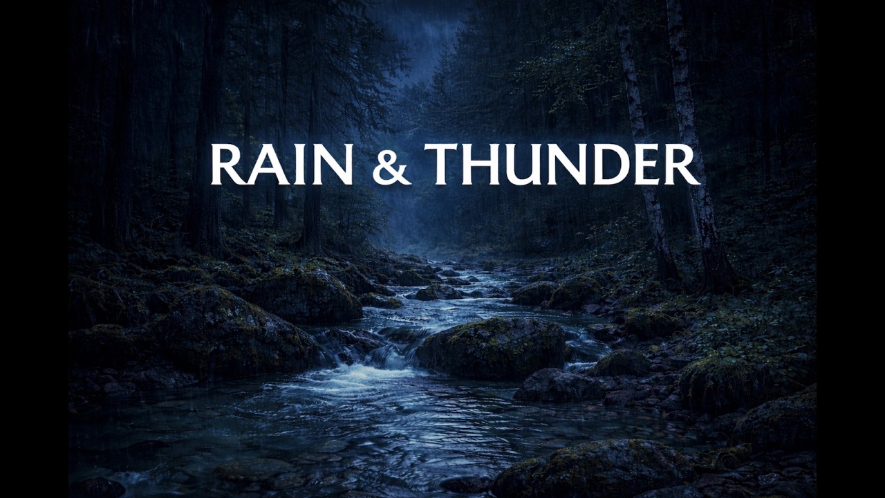 Rain and Thunder for Sleep Deep Forest Night Ambience # ...