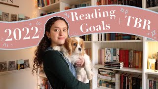 2022 Reading Goals + TBR // browsing my shelves w/ Willow (my dog)