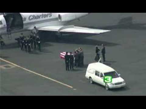 Soldier's Body Arrives In Sacramento