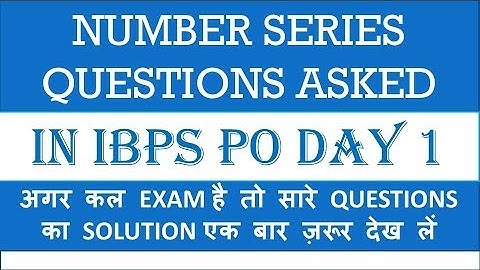 Number Series Asked in Ibps PO 2018 || Number Series