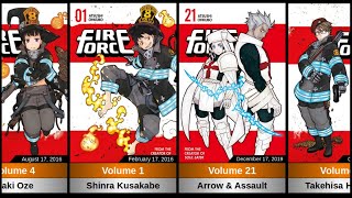 All Manga Volume Cover In Fire Force Enen No Shouboutai
