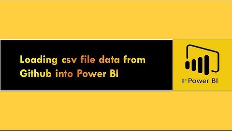 Loading csv file data from Github into Power BI