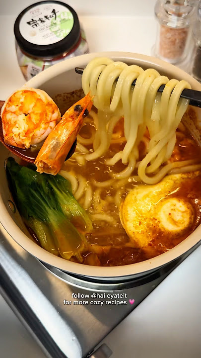 The Best Hangover Udon EVER🍜 (10-Minute Recipe) #asmrfood #kimchiudon #mukbang