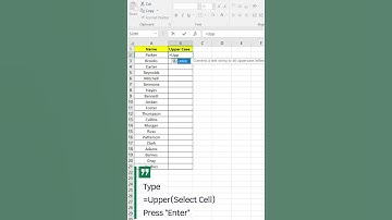 Change Letters to Upper Case formula in MS Excel 2025 | #excel #exceltips #exceltipsandtricks