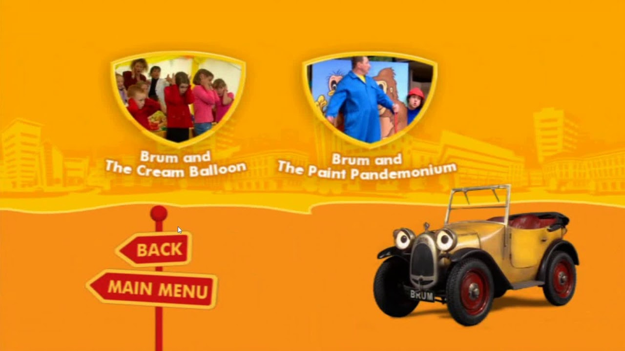 Brum And The Crazy Chair Chase Dvd Menu