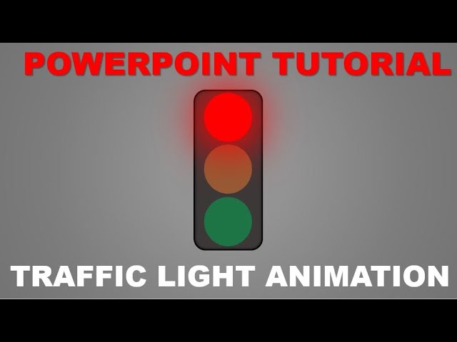 Traffic Lights Changing Colors  3D Animated Clipart for PowerPoint 