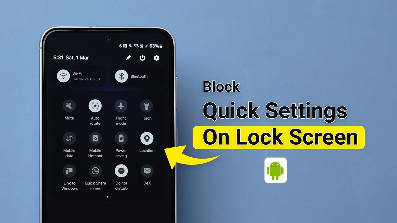 How to Block Quick Settings on Samsung Lock Screen?
