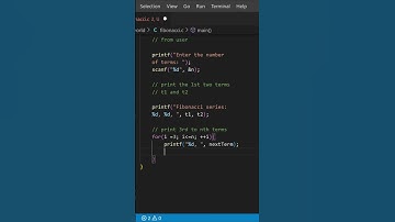 C Programming-C Program to Display Fibonacci Sequence