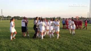 Dakota celebrates after winning district final in shoot out over Anchor Bay @mhsaa @MIPrepZoneMD