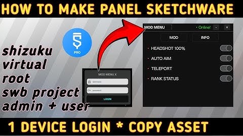 One device login panel in sketchware tutorial