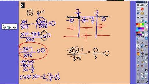 Precalculus day 4 video #3 on solving rational inequalities