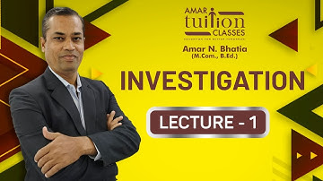 #1 Investigation TY BCom Sem 6 Auditing | Auditing Investigation of Sem 6 Gujarat Uni | Kutch Uni |