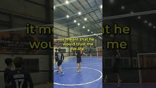 My Libero DARED me to Receive THIS Serve. #volleyball #sports #funny