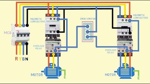 how to control 3 phase motor in two way switch || magnetic contactor wiring