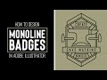 Monoline Badge - Adobe Illustrator Graphic Design Tutorial