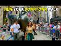 🗽NEW YORK CITY WALKING Tour [4K] - 🇺🇸 9/11 Memorial, on Broadway, to 🌳 Battery Park