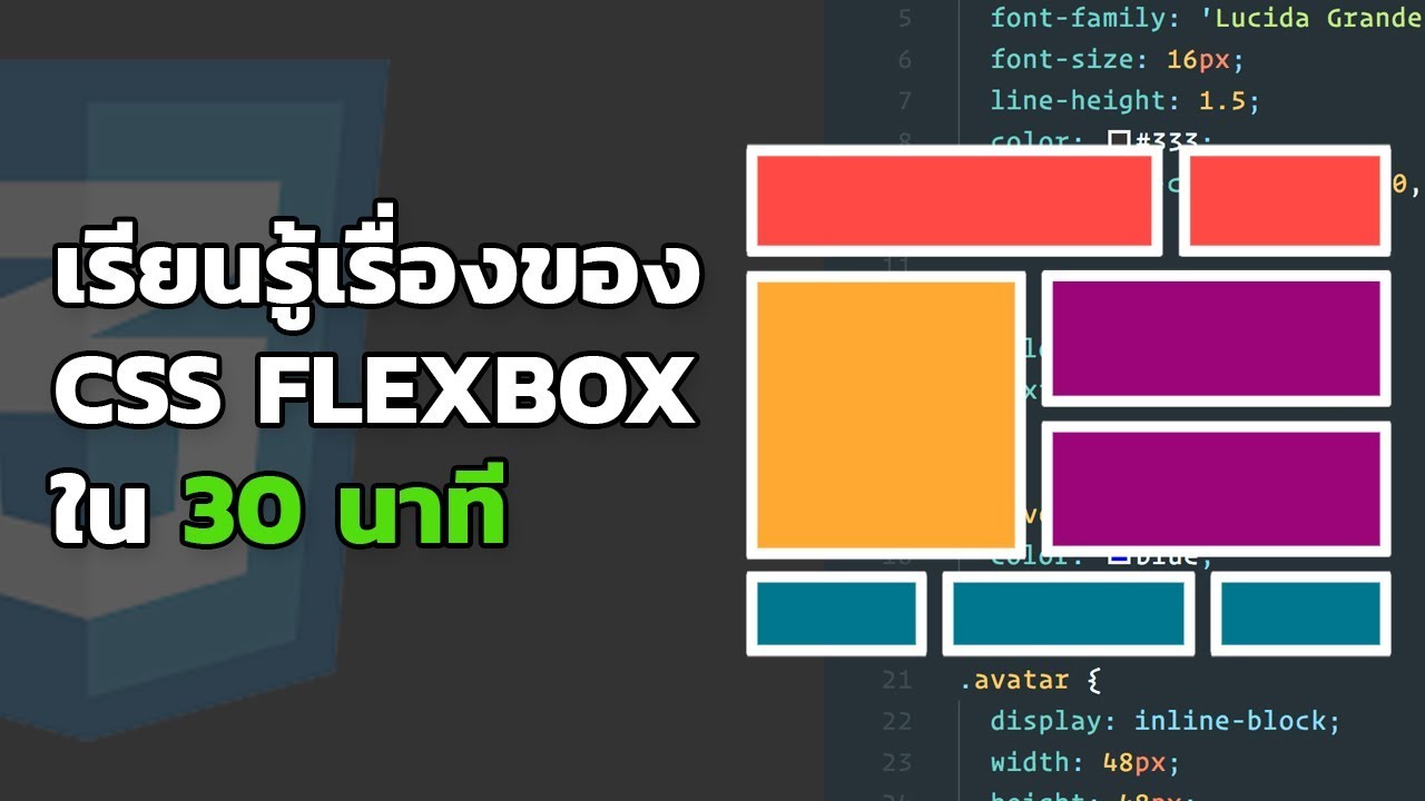 สอน css  Update 2022  เรียนรู้เรื่องของ CSS Flexbox ใน 30 นาที