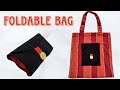 DIY | foldable bag | how to make foldable shopping bag | step by step