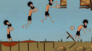 StoneAge - Cavemen - first invention of basketball - animation