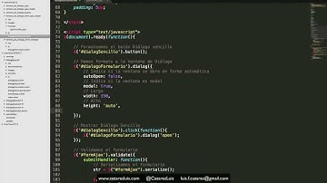 Ventana de Diálogo con HTML -- jQuery -- jQuery UI + Formulario + jQuery.Validate II