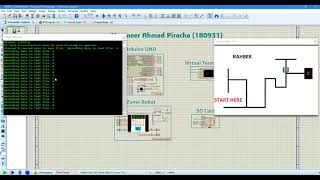 Details ZUMO Robot simulation in Proteus with SD Card interfacing for recording the path. Guide