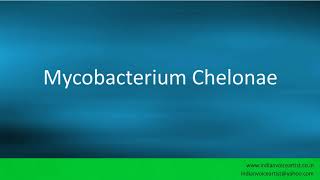 Pronunciation of the word(s) "Mycobacterium Chelonae". Mycobacterium Chelonae Medical Meaning And Pronunciation