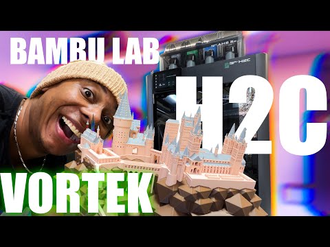 It prints in 7 COLORS WITHOUT PURGING! | Bambu Lab H2C with VORTEK