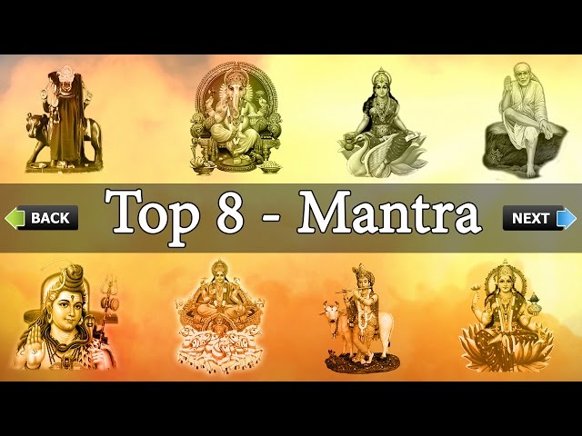 Top 8 - Mantra Ganesh Mantra' Gayatri Mantra' Mahamrityunjay Mantra' Mahalaxmi Mantra' Sai Mantra class=