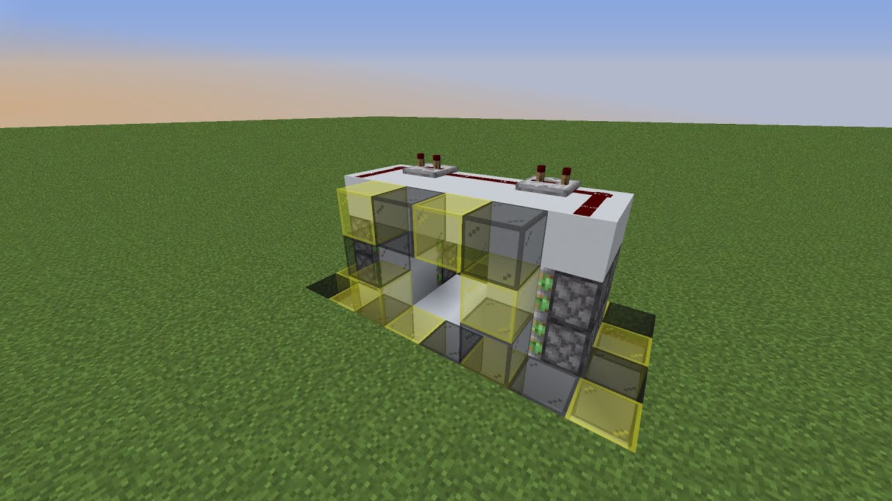 2x2 Flush Piston Door in Minecraft 1.16! (Java & Bedrock Edition