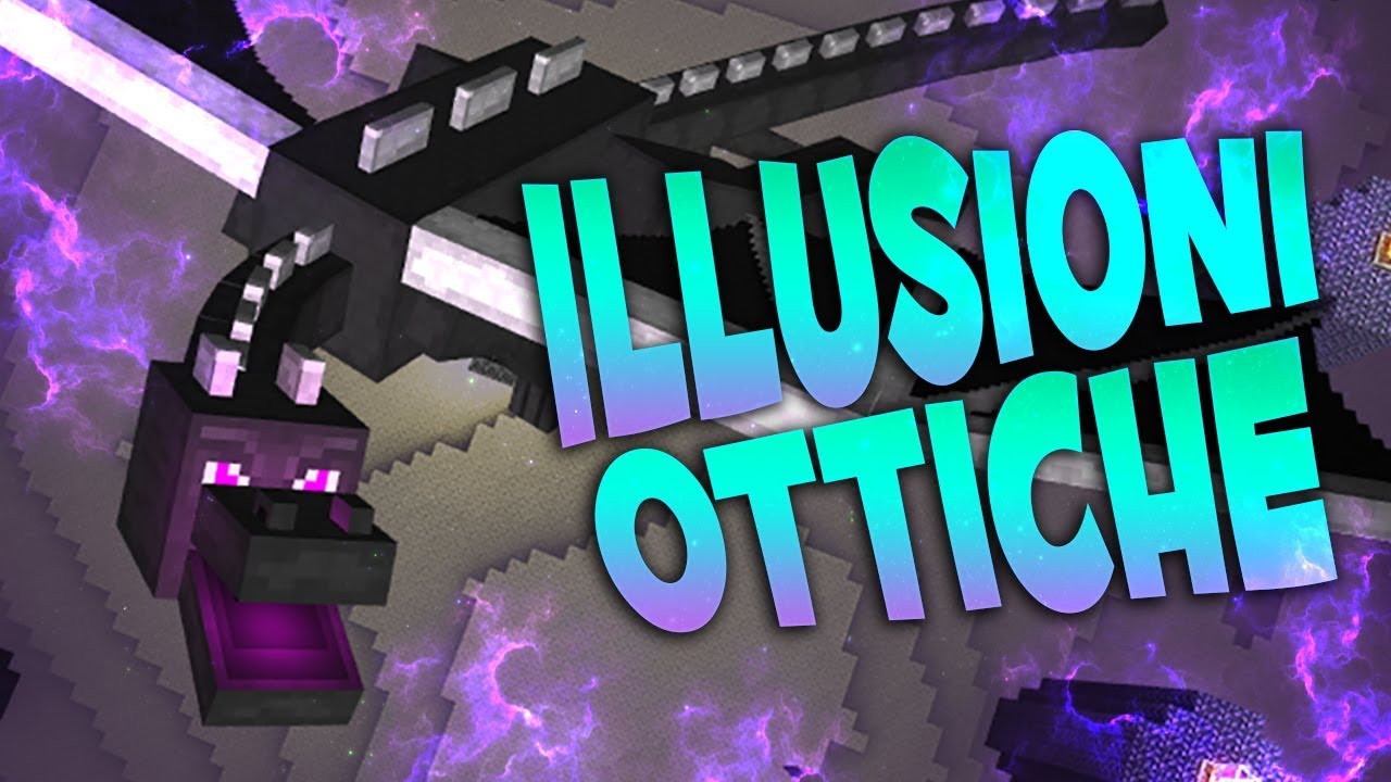 Minecraft [Illusioni ottiche] ~ L'illusione dell'ENDER DRAGON - YouTube