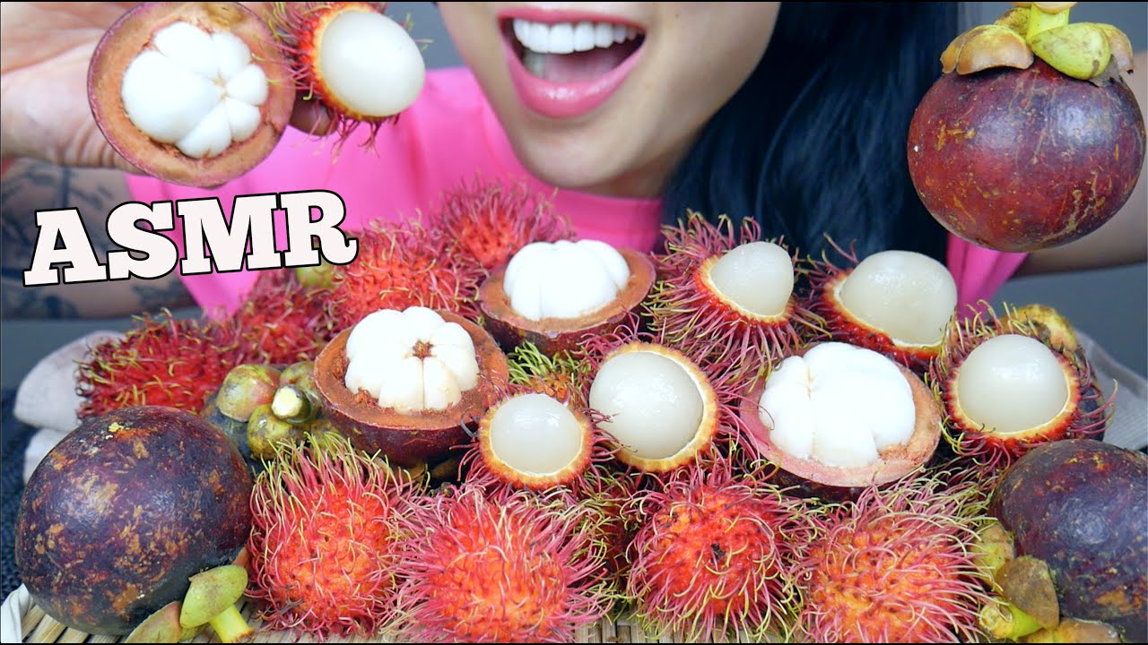 ⁣ASMR TROPICAL FRUIT *MANGOSTEEN + RAMBUTAN (EATING SOUND) | SAS-ASMR