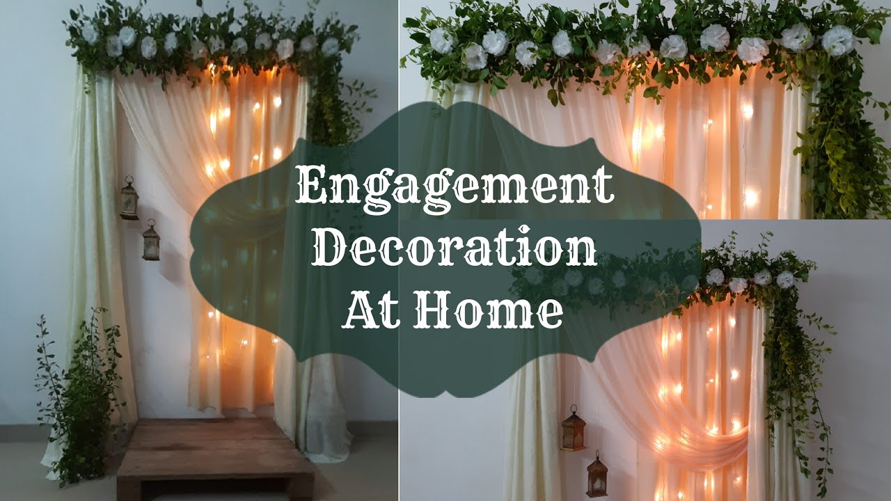 Engagement Decoration ideas at home || Low Budget Decoration ...