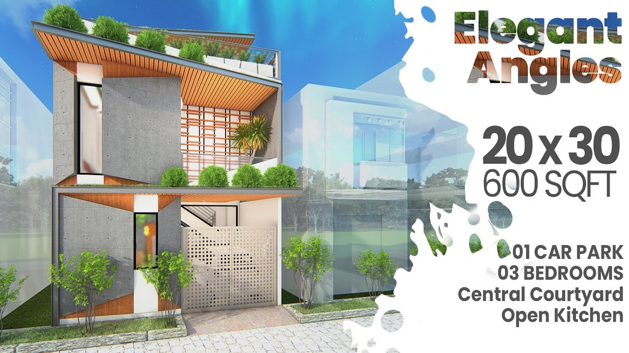 20X30 Feet Small & Simple Morden House Design | 600 Sqft | 67 Gaj |  | 6x9 Meter House View | ID-152