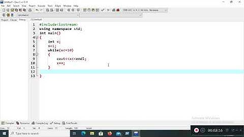 How to print first 10 natural  numbers using While loop in C++ in urdu