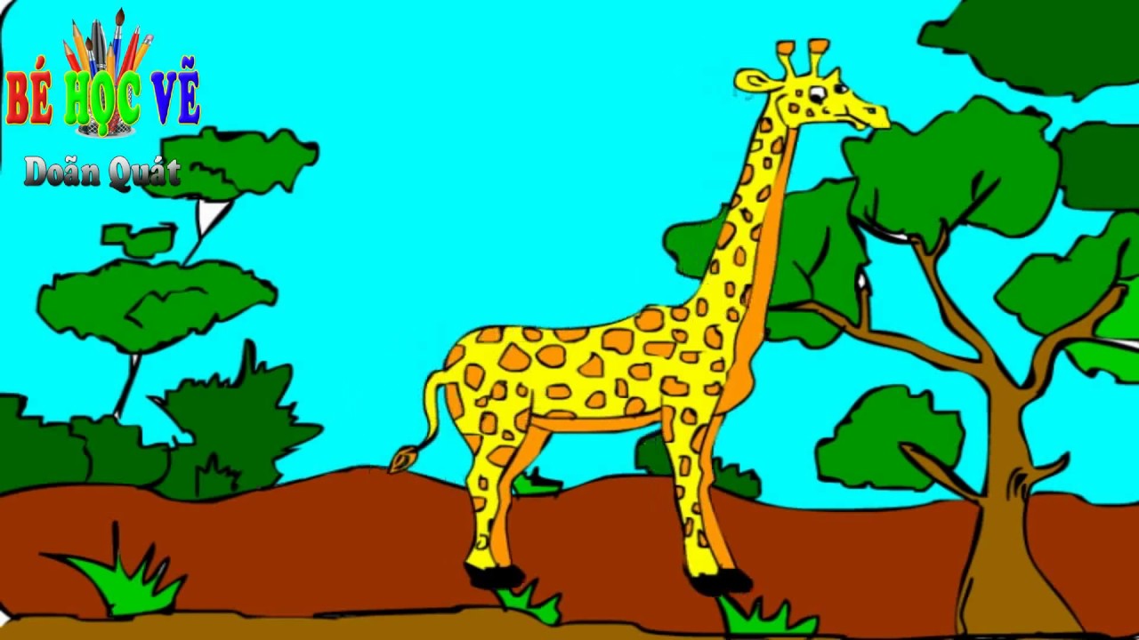 Làm sao để vẽ con hươu cao cổ đơn giản - YouTube