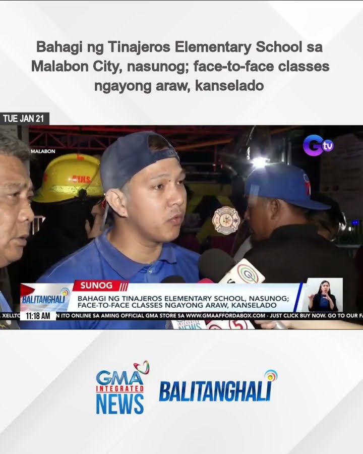 Bahagi ng Tinajeros Elementary School, nasunog; Face-to-face classes... | Balitanghali