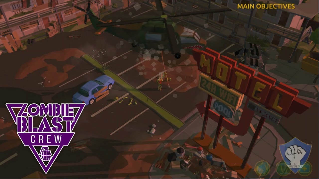 Zombie Blast Crew Zones 1 & 2 Running from the