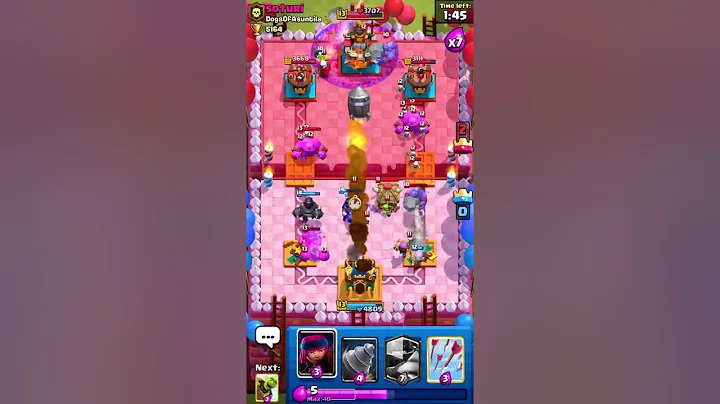 Crazy elixir dump, Winning by only taking the king...
