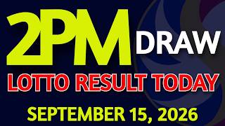 2pm Lotto Result Today September 15, 2026 Swertres Ez2 PCSO