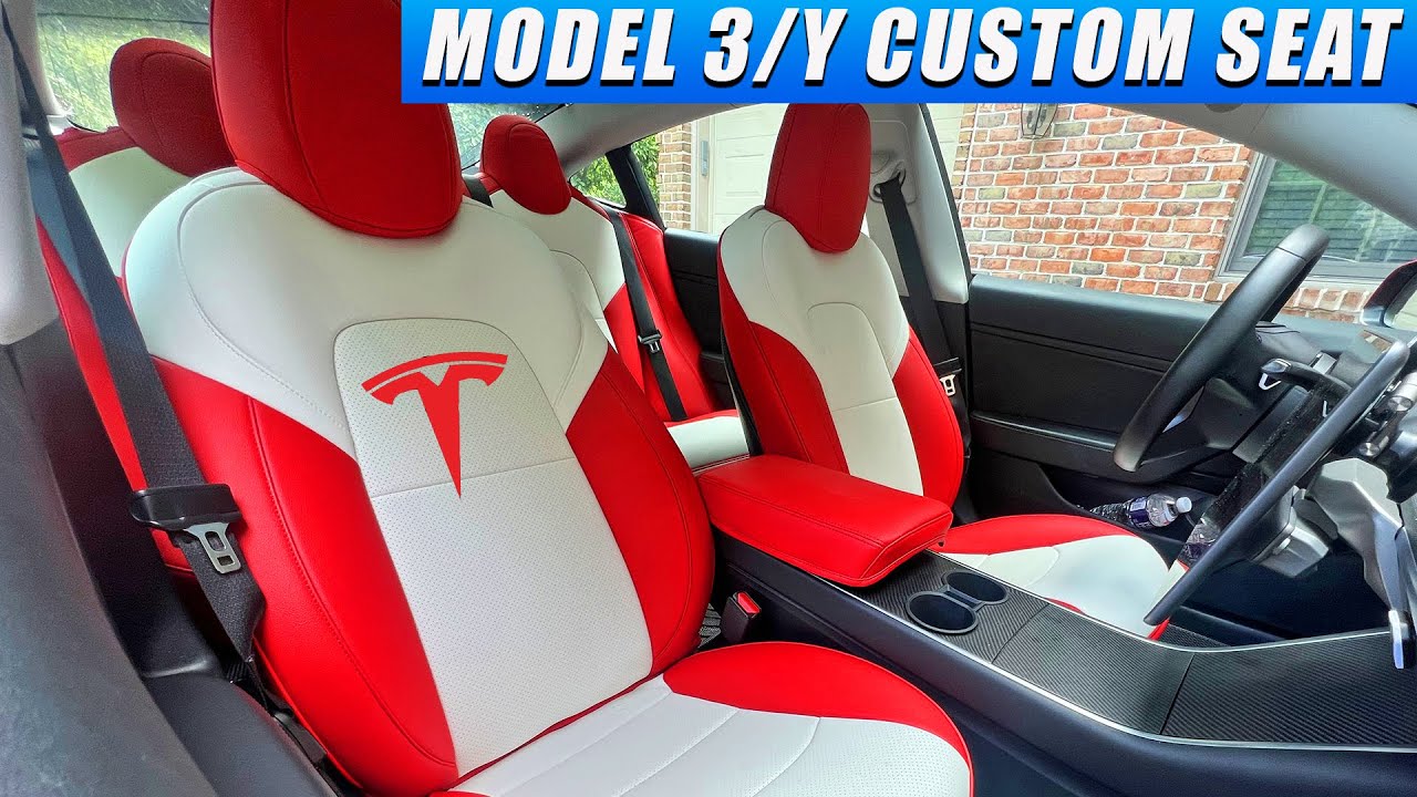 TAPTES® Black Seat Covers for Tesla Model 3, Black Tesla Model 3 Seat Covers