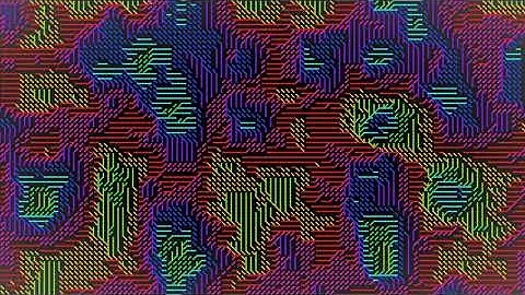 A role-playing game world map made with the Perlin Noise.