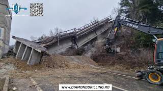 Campina Romania Bridge demolition  Campina podul demolat