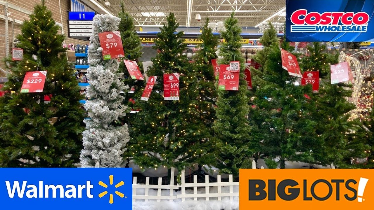 COSTCO WALMART BIG LOTS CHRISTMAS DECORATIONS TREES DECOR SHOP WITH ME
