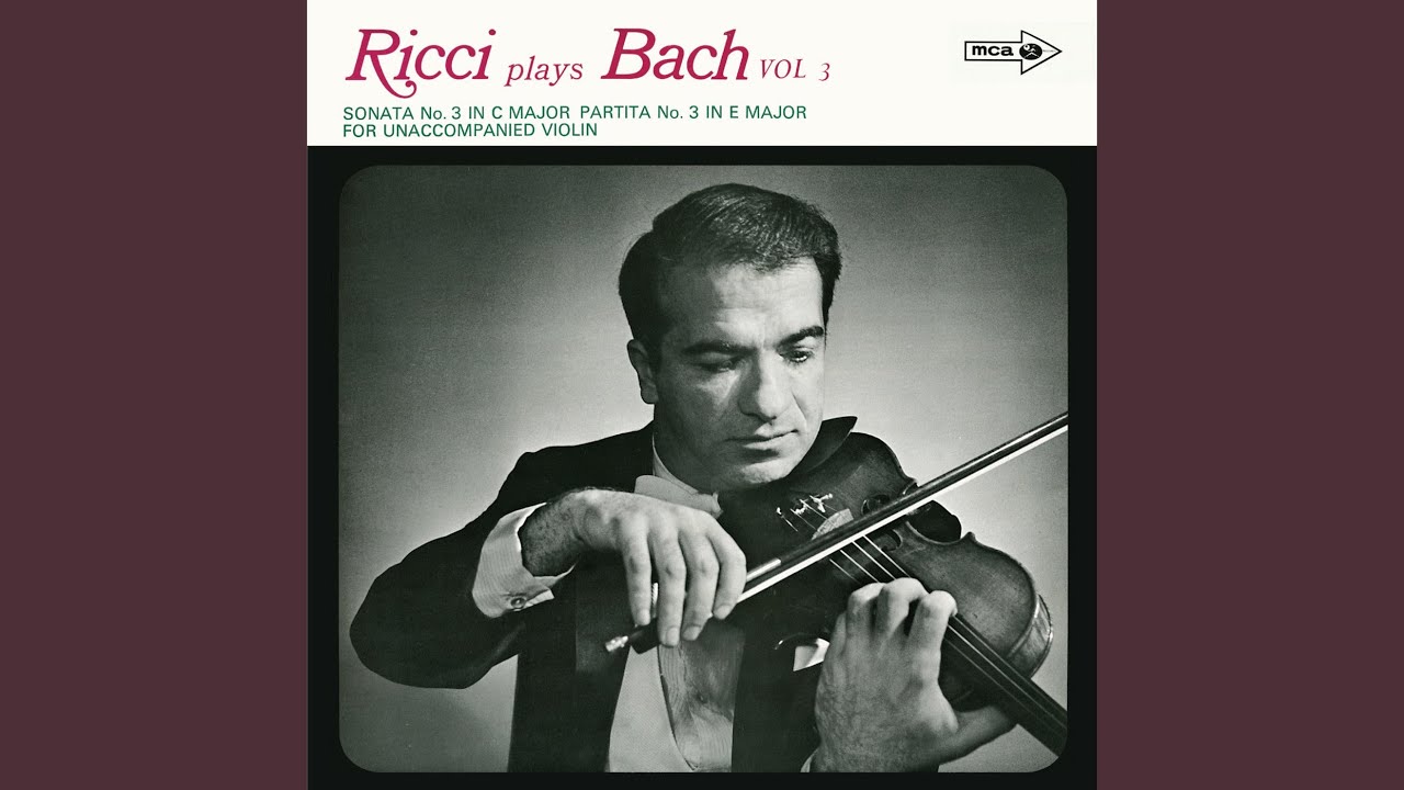 J.S. Bach: Sonata for Violin Solo No. 3 in C, BWV 1005 - 1. Adagio ...