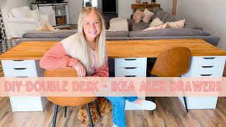 Ikea Alex Desk Hack Diy Double Desk With Ikea Alex Drawers