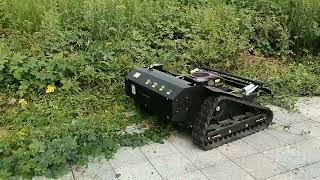 800mm cut low energy consumption brushless DC motor remotely controlled slope grass cutter