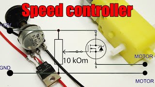 DIY DC Motor Speed Controller How to make Voltage Regulator Circuit 0-12 V